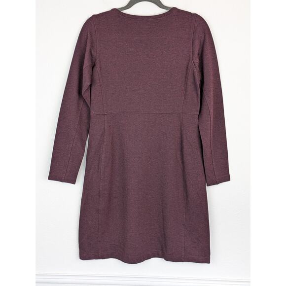 Duluth Trading Co Dress Wearwithall Ponte Knit Long Sleeve Outdoor Purple Size S - Picture 8 of 13